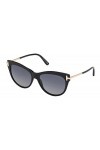 Tom Ford Lunettes de Soleil KIRA FT 0821 Shiny Black/Grey 56/16/140 femme