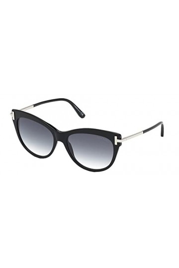 Lunettes de Soleil Tom Ford KIRA FT 0821 Shiny Black/Grey Shaded 56/16/140 femme