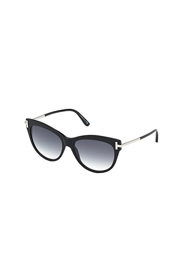 Lunettes de Soleil Tom Ford KIRA FT 0821 Shiny Black/Grey Shaded 56/16/140 femme