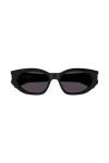 Saint Laurent SL638-001-57 - Lunettes de soleil féminines - Shiny Solid Black, schwarz.