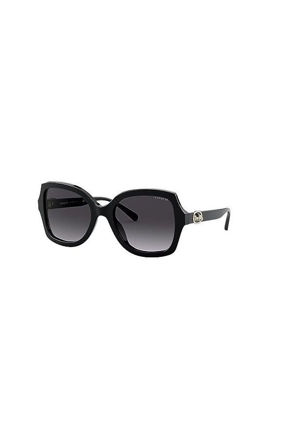COACH Lunettes de Soleil HC 8295 Black/Grey Shaded 56/21/140 femme