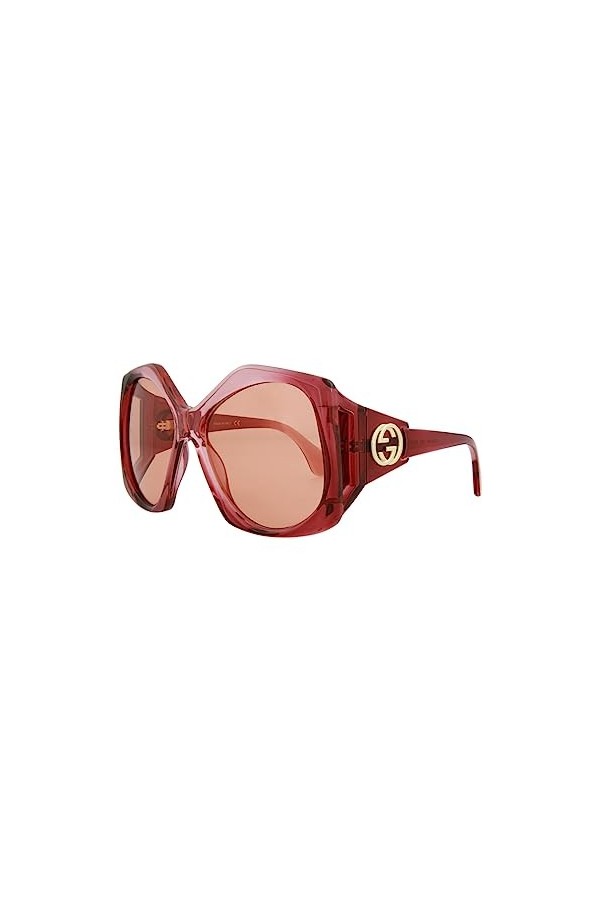 Gucci Lunettes de Soleil GG0875S Burgundy Shaded/Orange 62/16/120 femme