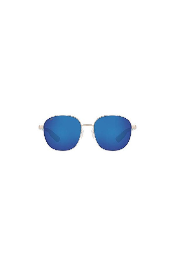 Costa Del Mar Egret, Lunettes de Soleil Femme, Miroir argenté/Bleu brossé, polarisé, 580p