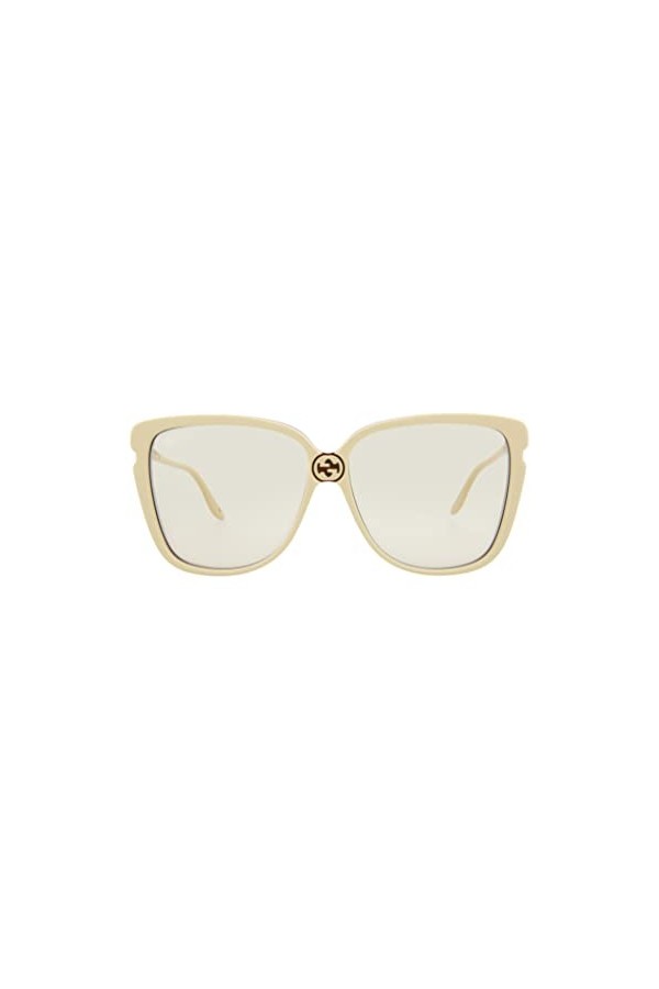 Gucci Lunettes de Soleil GG0709S Ivory/Yellow 63/14/150 femme