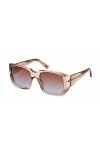 Tom Ford Lunettes de Soleil RYDER-02 FT 1035 Shiny Transparent Brown/Brown Shaded 51/20/135 femme
