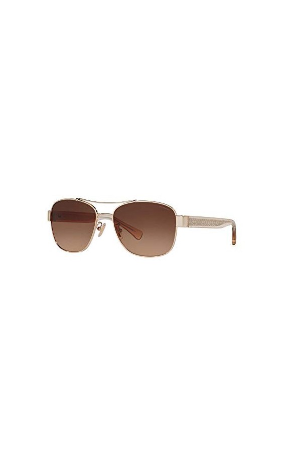 Coach Womens Sunglasses HC7064 Gold/Brown Metal - Non-Polarized - 56mm
