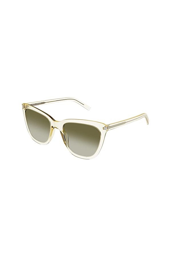 Saint Laurent Lunettes de Soleil SL 548 SLIM Transparent Yellow/Brown Shaded 55/20/145 femme