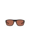 Costa Del Mar Tico Lunettes de soleil pour homme Noir mat/cuivre polarisé 580P 60 mm
