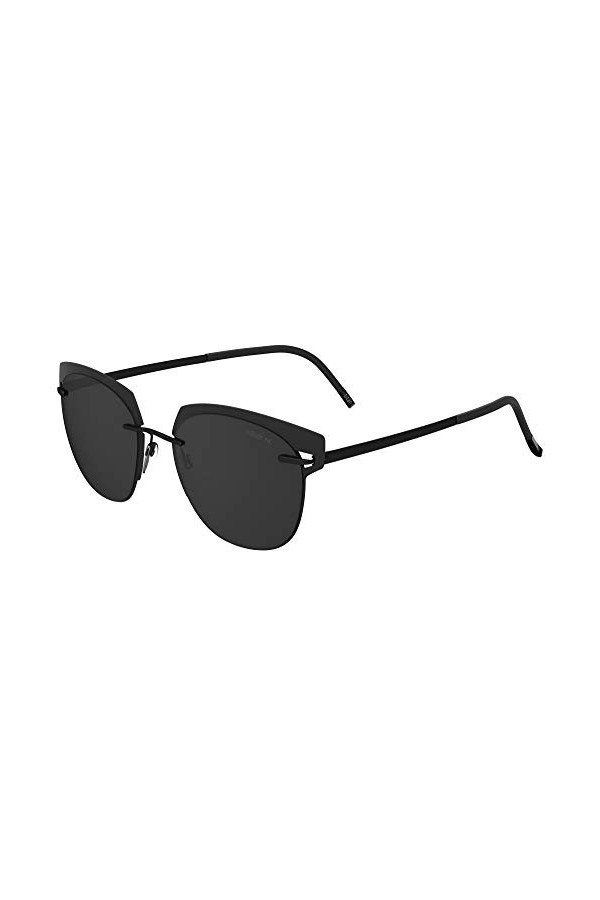Silhouette Lunettes de Soleil ACCENT SHADES 8702 Black/Dark Grey Taille unique femme