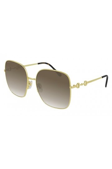 Gucci Lunettes de Soleil GG0879S Gold/Brown Shaded 61/18/140 femme