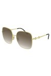 Gucci Lunettes de Soleil GG0879S Gold/Brown Shaded 61/18/140 femme