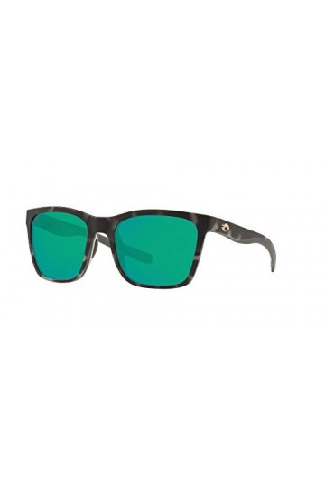 Costa Del Mar Panga Lunettes de soleil Gris Mat Tortue 580P Vert Miroir Plastique