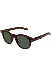 Montblanc Mixte Cadre de Havane Rond 3D Lunettes de Soleil, Marron Marron , Taille Unique