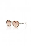 Ferragamo Metal Sunglasses Brown Quartz