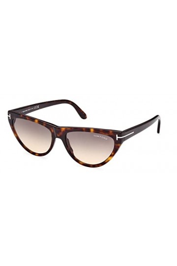 Tom Ford Lunettes de Soleil AMBER-02 FT 0990 Dark Havana/Red Rose Shaded 56/16/140 femme
