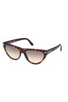 Tom Ford Lunettes de Soleil AMBER-02 FT 0990 Dark Havana/Red Rose Shaded 56/16/140 femme