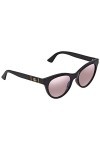 Gucci GG0763S 005 53 Lunettes photochromiques pour femme Motif œil de chat Rose, Noir / Rose / Noir