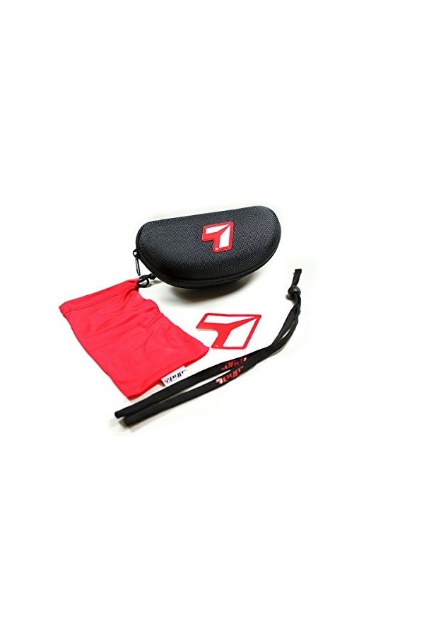 7eye Lunettes de soleil Mistral en résine pour femme, Monture noire brillante/lentille grise React Nxt, taille unique