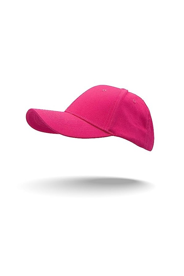 Colours & Beauty Casquette Baseball Unisexe Réglable en Coton Fucsia | Chapeau Visière Homme | Casquette Soleil Femme | Chape
