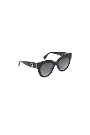 FENDI FF 0360/G/S HA, Lunettes de soleil Femmes, BLACK/GY GRIGIO, 51