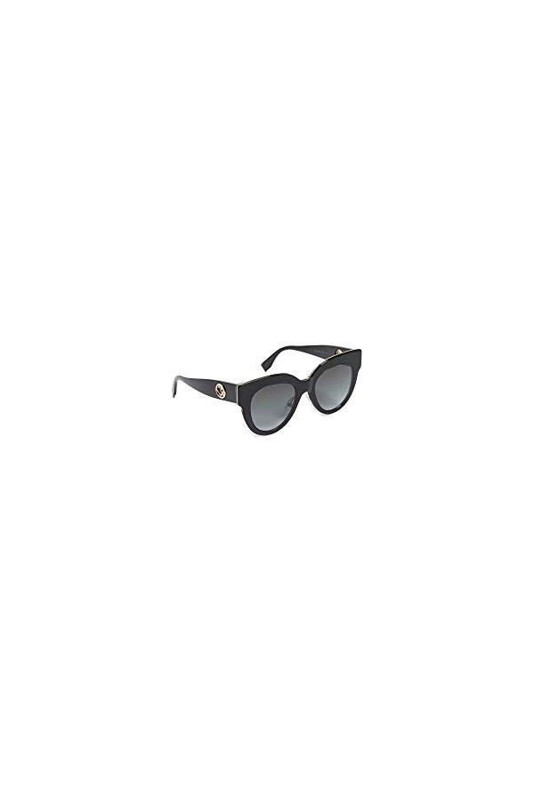 FENDI FF 0360/G/S HA, Lunettes de soleil Femmes, BLACK/GY GRIGIO, 51