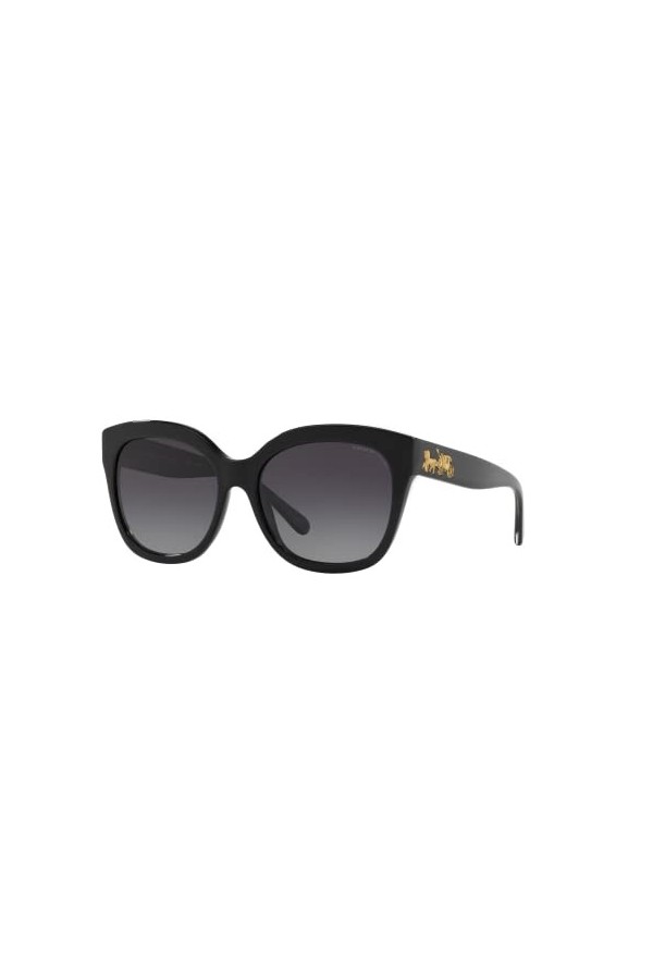 Lunettes de Soleil Coach HC 8264 BLACK/GREY SHADED 56/17/140 femme