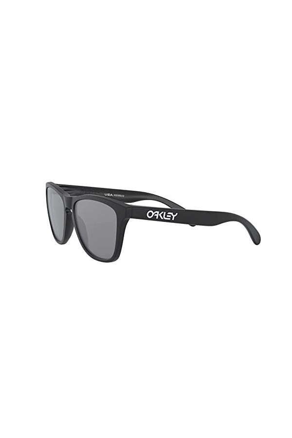 Oakley Frogskins Lunettes de soleil Noir mat avec verres polarisés iridium noir, Noir mat., taille unique