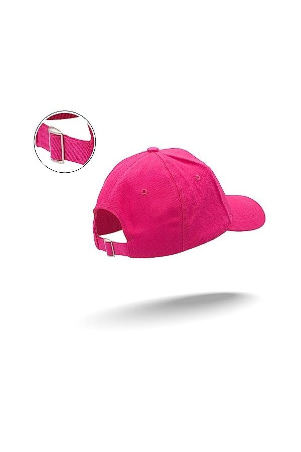 Colours & Beauty Casquette Baseball Unisexe Réglable en Coton Fucsia | Chapeau Visière Homme | Casquette Soleil Femme | Chape