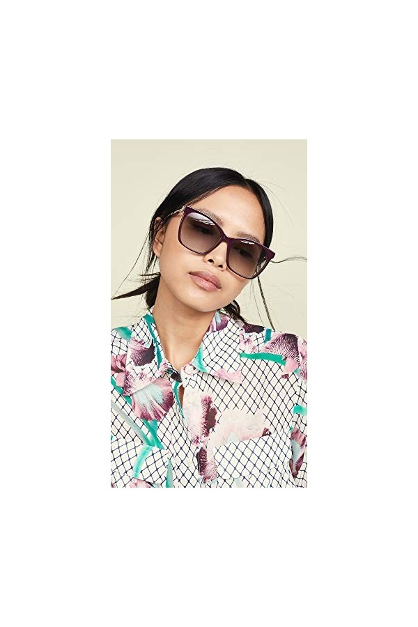 FENDI FF 0344/S I4 Lunettes de Soleil, Plume/Gris, 57 Femme