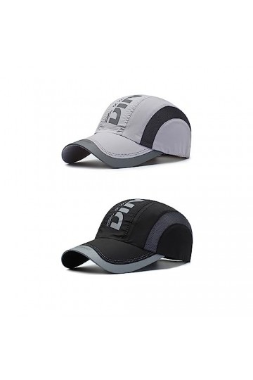2 Pièces Casquette de Baseball, Casquettes de Sport Outdoor, Chapeau Anti-Soleil Cap, Casquette Réglable Unisexe, Casquette F