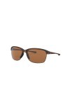 Oakley Womens Unstoppable Polarized Iridium Rectangular Sunglasses, Matte Brown Tortoise, 65 mm