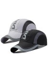 Aiareozy 2 Pièces Casquette de Baseball, Casquettes de Sport Outdoor, Casquette Femme, Casquette Noir, Réglable Casquette Bas