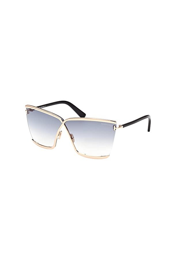 Tom Ford Lunettes de Soleil ELLE-02 FT 0936 Shiny Rose Gold/Grey Shaded 71/1/130 femme