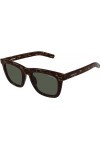 Montblanc Mixte Cadre de Havane carré 3 dr Lunettes de Soleil, Marron Marron , Taille Unique