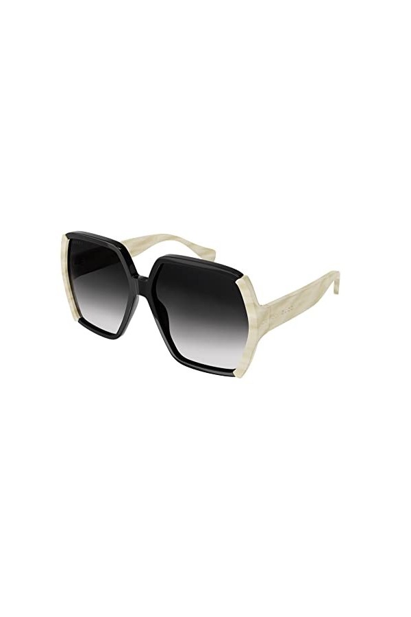 Gucci Lunettes de Soleil GG1065S Black Ivory/Grey Shaded 65/16/140 femme