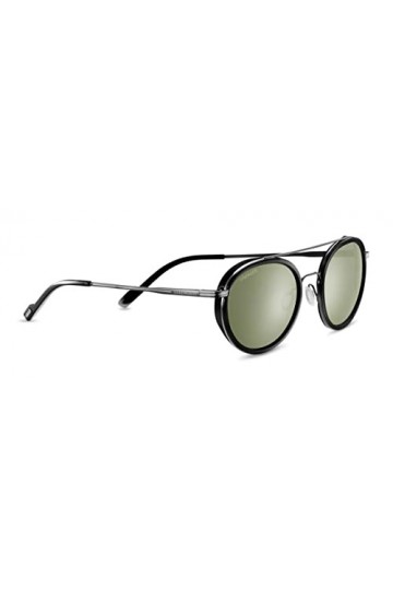 Serengeti Geary Lunettes de Soleil, Multicolore Shiny Dark Gunmetal Black Shiny , M Mixte