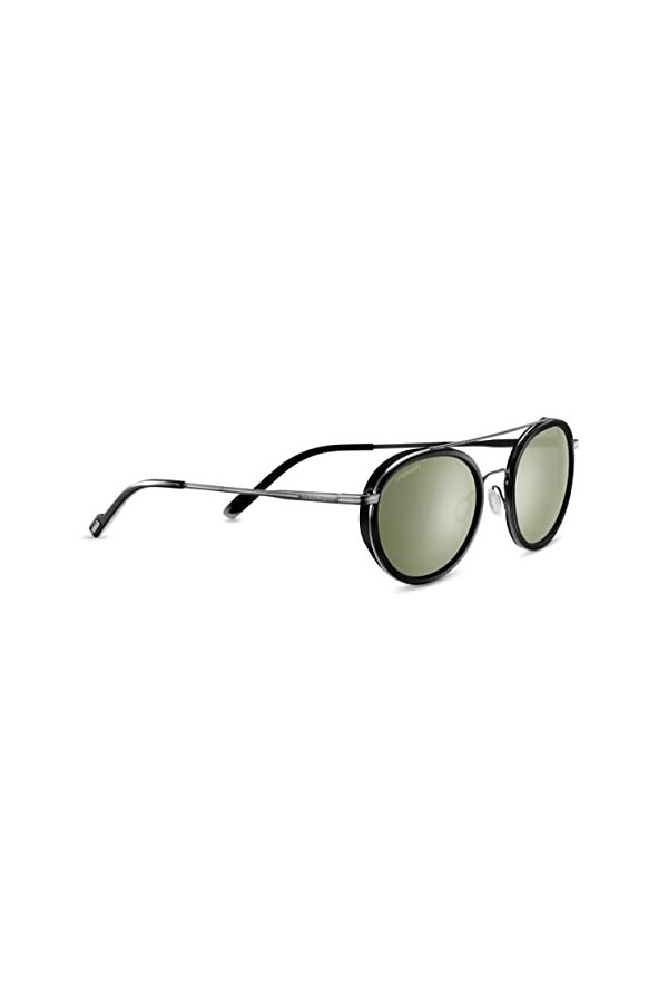 Serengeti Geary Lunettes de Soleil, Multicolore Shiny Dark Gunmetal Black Shiny , M Mixte