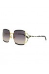 Gucci GG0593SK-001-59 Lunettes de Soleil, Schwarz GlXe4nzend-Gold, 60.0 Mixte Adulte