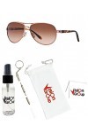 Oakley OO4079 Feedback Sunglasses+ Vision Group Accessories Bundle Rose Gold/Vr50 Brown Gradient 407901 