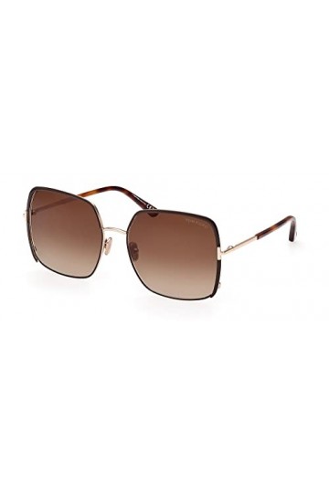 Tom Ford Lunettes de Soleil RAPHAELA FT 1006 Shiny Dark Brown/Brown Shaded 60/18/135 femme