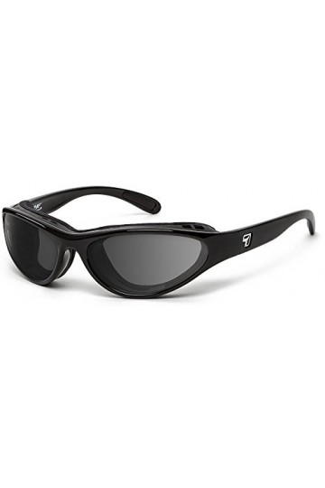 7eye by Panoptx Viento | Lunettes de soleil coupe-vent – Noir brillant, verres gris