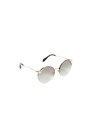 MIU MIU 0Mu52Ts Vw75O0 60 Montures de Lunettes, Or Pale Gold/Gradientgreymirrorsilver , Femme