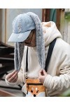 Casquette de baseball pour femme - Style hip-hop - Longues oreilles de lapin - Chapeau mignon pour fille, B Bleu., Taille uni