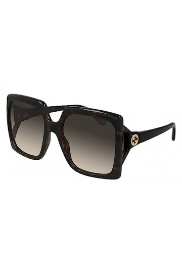 Gucci Lunettes de Soleil GG0876S Havana/Brown Shaded 60/20/130 femme