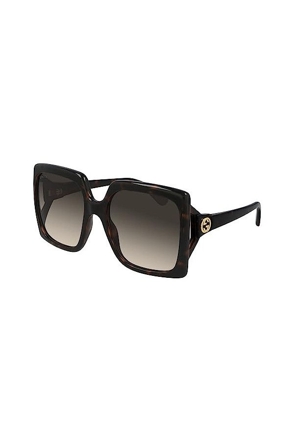 Gucci Lunettes de Soleil GG0876S Havana/Brown Shaded 60/20/130 femme