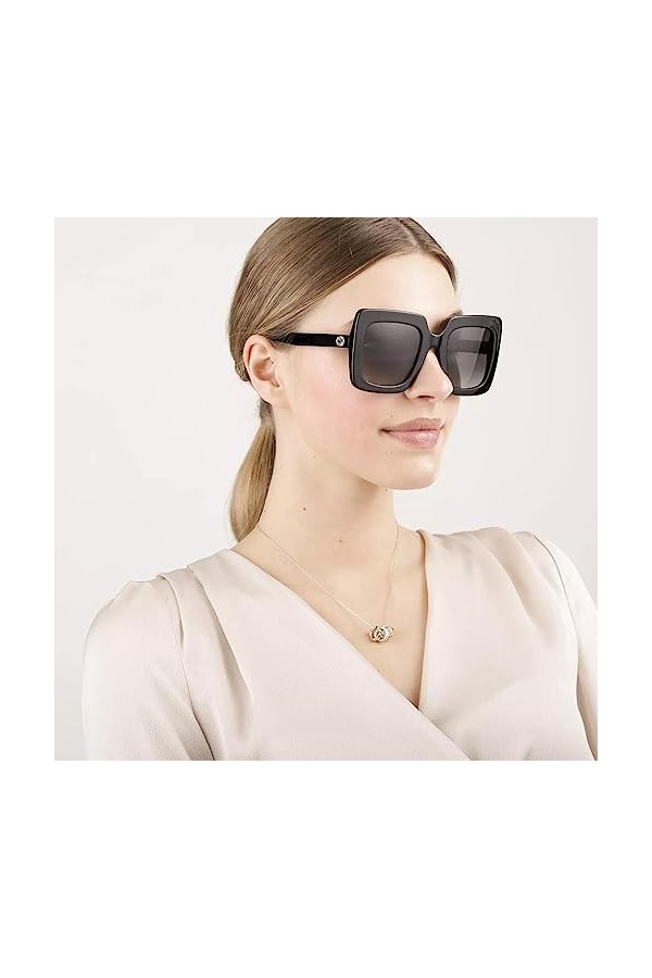 GUCCI GG0328S-001 Lunettes de Soleil, Noir, 53.0 Femme