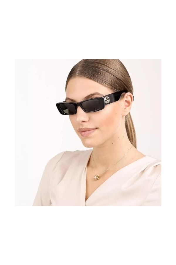 GUCCI GG0516S-001 Lunettes de Soleil, Noir, 52.0 Femme