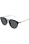 Montblanc Mixte Ew HL Round Black Frame Lunettes de Soleil, Noir Noir , Taille Unique