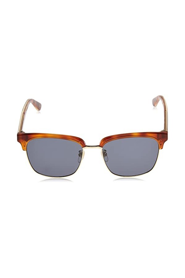 Gucci Lunettes de Soleil GG0382S Light Havana/Blue 56/18/145 homme