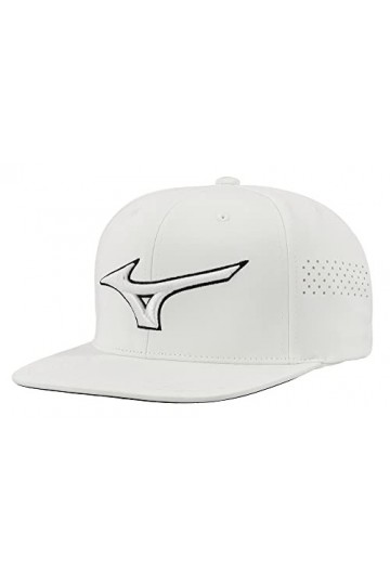 Mizuno Tour Flat Snapback Chapeau de Golf, Blanc et Blanc, Taille Unique Femme